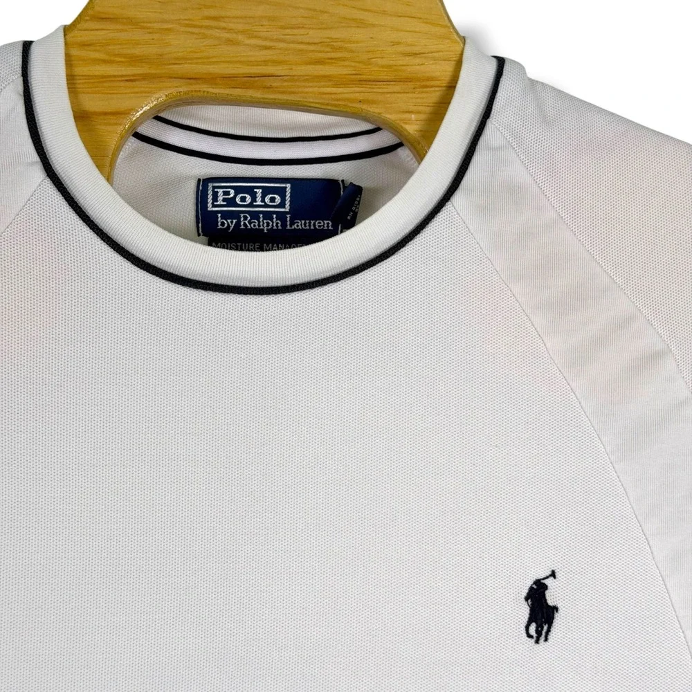 Vintage Polo Ralph Lauren Performance Shirt Mens Large White Active Workout Pony
